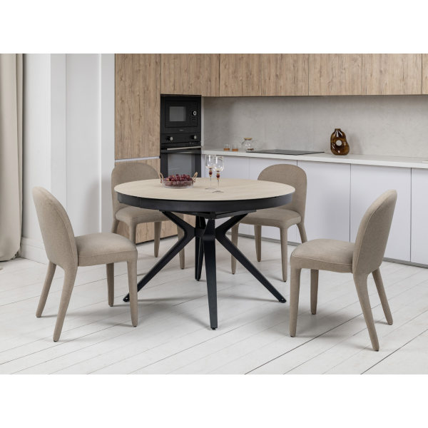 Керамічний стіл Ноемі TML-996 вествуд + чорний