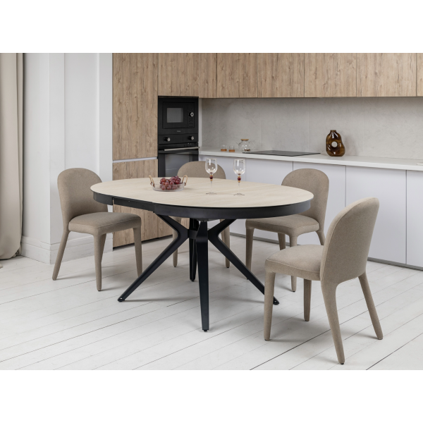 Керамічний стіл Ноемі TML-996 вествуд + чорний