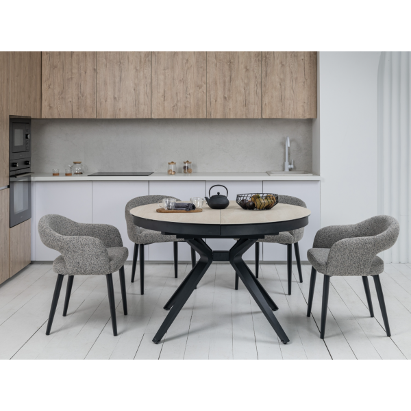 Керамічний стіл Ноемі TML-996 вествуд + чорний