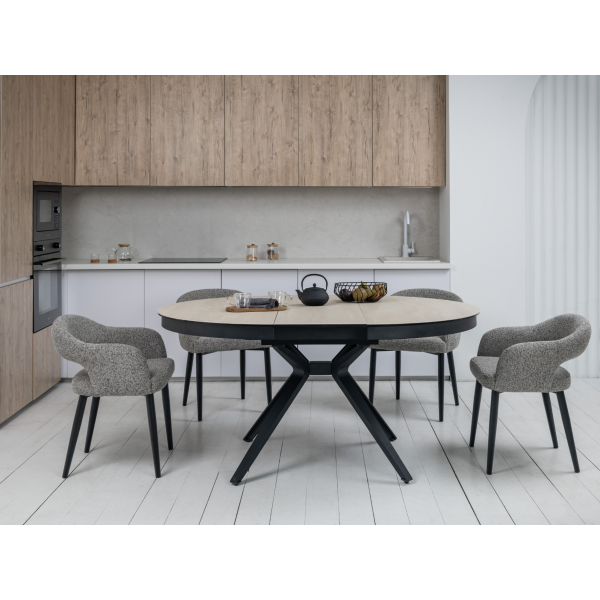 Керамічний стіл Ноемі TML-996 вествуд + чорний