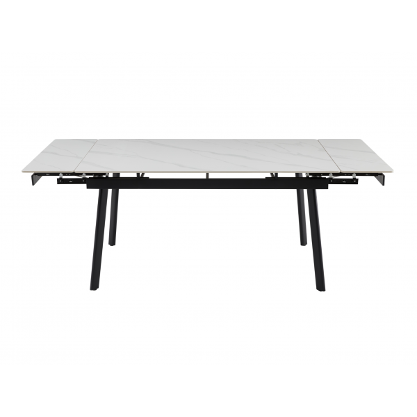 Керамічний стіл TM-98 білий мармур + чорний