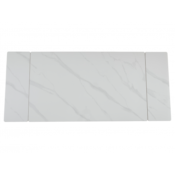 Керамічний стіл TM-98 білий мармур + чорний