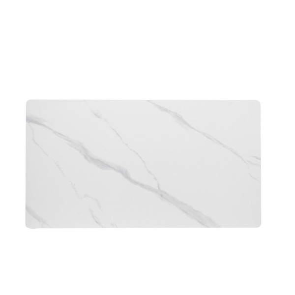 Обідній керамічний стіл TM-110 білий мармур + білий