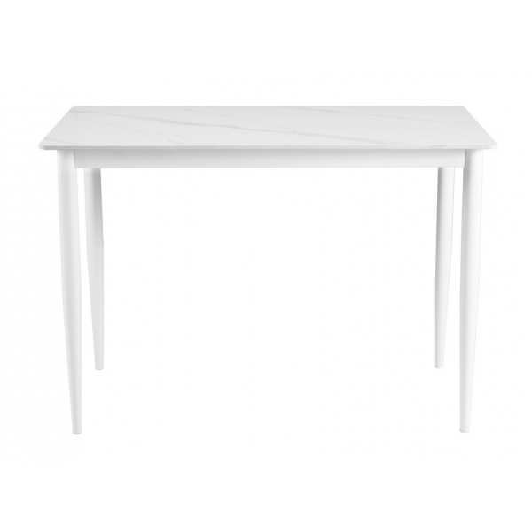 Обідній керамічний стіл TM-110 білий мармур + білий