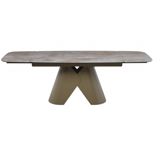 Керамічний стіл Паріс TML-997 айрон бронз + коричневий