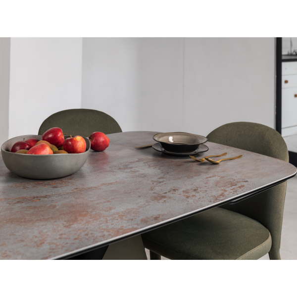 Керамічний стіл Паріс TML-997 айрон бронз + коричневий