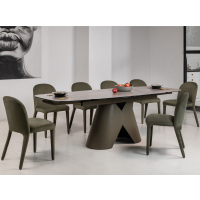 Керамічний стіл Паріс TML-997 айрон бронз + коричневий