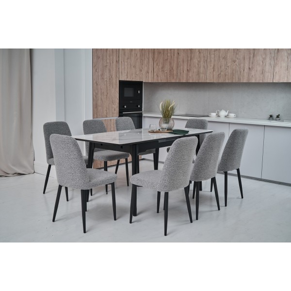 Керамічний стіл TM-89 каса вайт + чорний