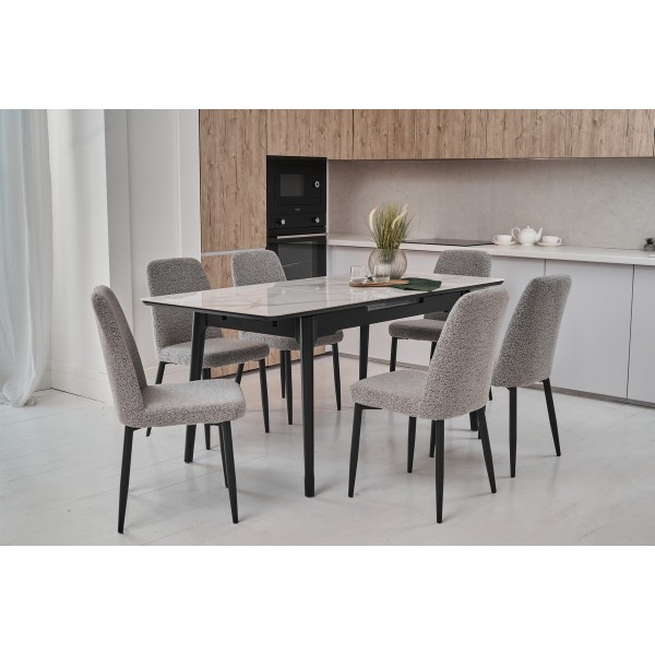 Керамічний стіл TM-89 каса вайт + чорний