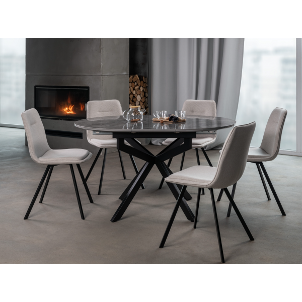 Керамічний стіл Офелія TML-1250 спайдер грей + чорний