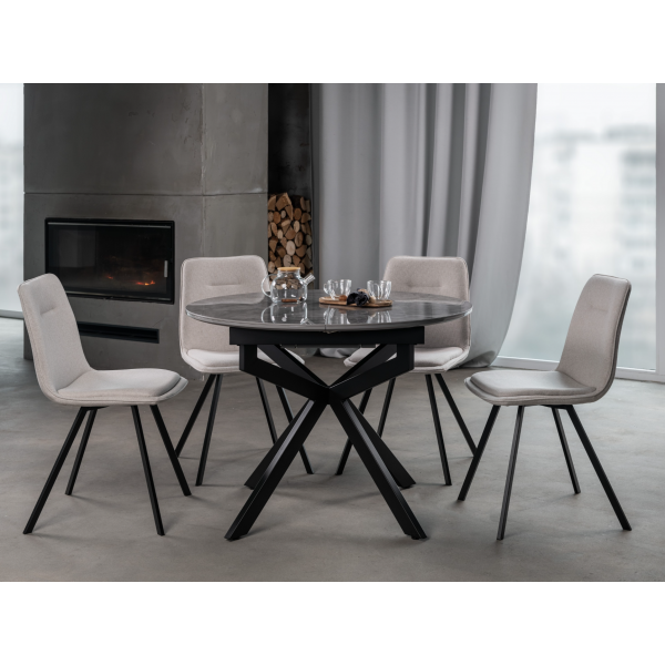 Керамічний стіл Офелія TML-1250 спайдер грей + чорний