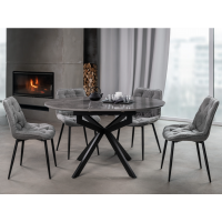 Керамічний стіл Офелія TML-1250 спайдер грей + чорний