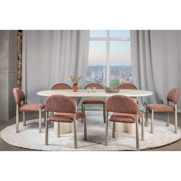 Стіл МДФ з матовим мікроцементним покриттям Кліо TM-220 бетон