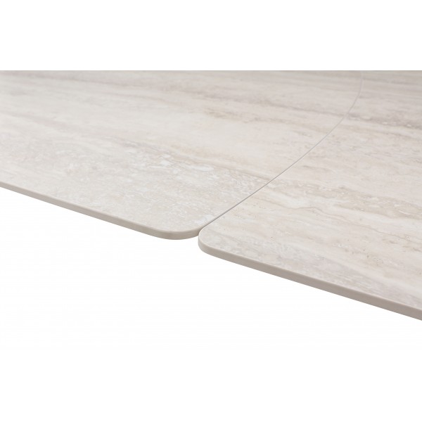 Керамічний стіл Беатріче TML-994 грей травертін + бежевий