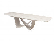 Керамічний стіл Беатріче TML-994 грей травертін + бежевий