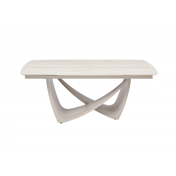 Керамічний стіл Беатріче TML-994 грей травертін + бежевий