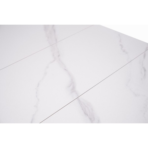 Керамічний стіл TM-85 білий мармур + чорний