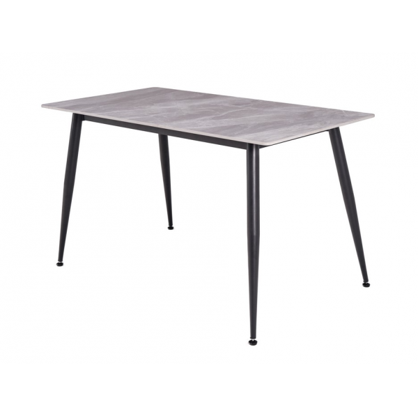 Обідній керамічний стіл TM-100 калакатта грей + чорний