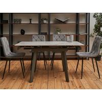 Керамічний стіл TM-80 каса вайт + сірий