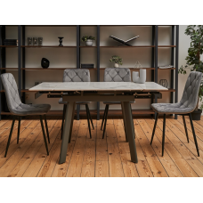 Керамічний стіл TM-80 каса вайт + сірий