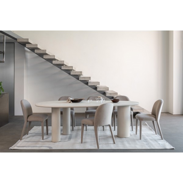 Стіл МДФ з матовим мікроцементним покриттям Бастіано TM-225 бетон