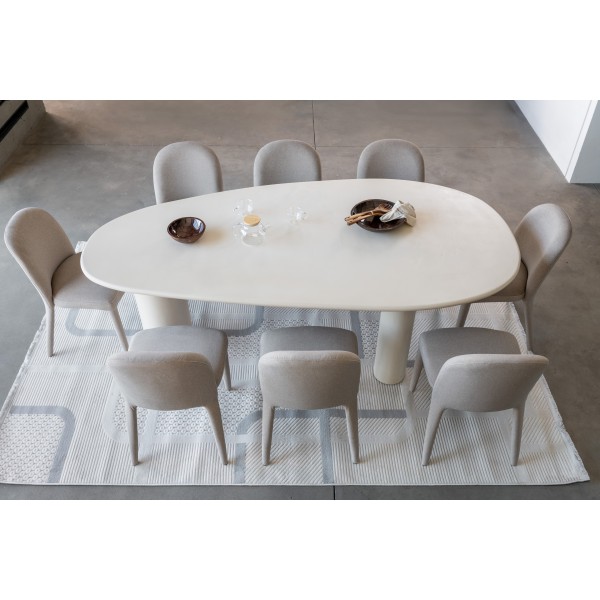 Стіл МДФ з матовим мікроцементним покриттям Бастіано TM-225 бетон