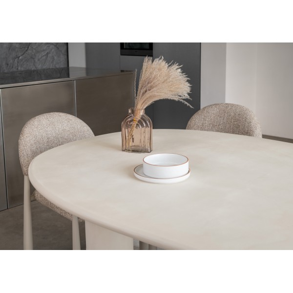 Стіл МДФ з матовим мікроцементним покриттям Бастіано TM-225 бетон