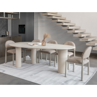 Стіл МДФ з матовим мікроцементним покриттям Бастіано TM-225 бетон