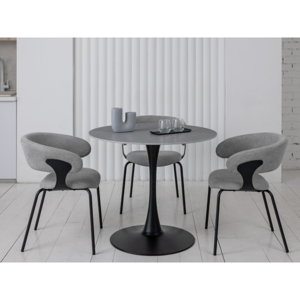 Стіл обідній T-325 айс грей + чорний