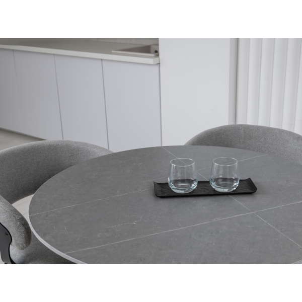 Стіл обідній T-325 айс грей + чорний