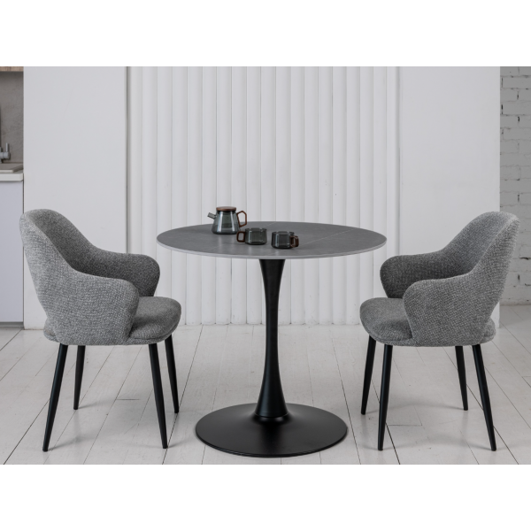 Стіл обідній T-325 айс грей + чорний