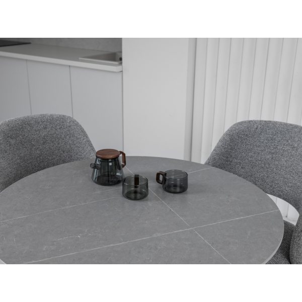 Стіл обідній T-325 айс грей + чорний