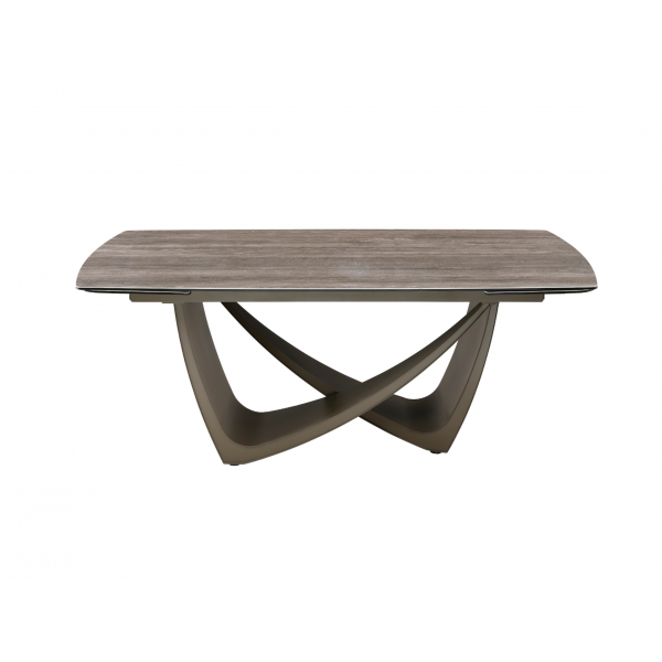 Керамічний стіл Беатріче TML-994 неро зебрано + коричневий