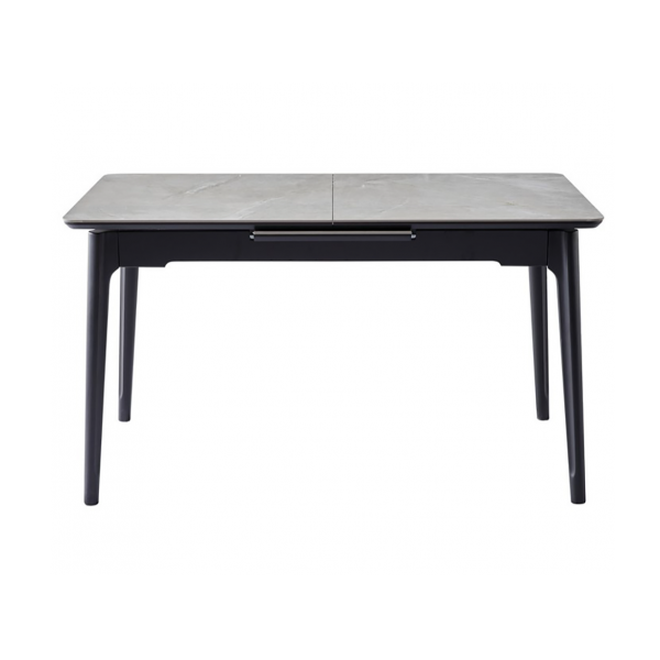 Керамічний стіл TM-89 калакатта мармур (сіра кераміка) + чорний