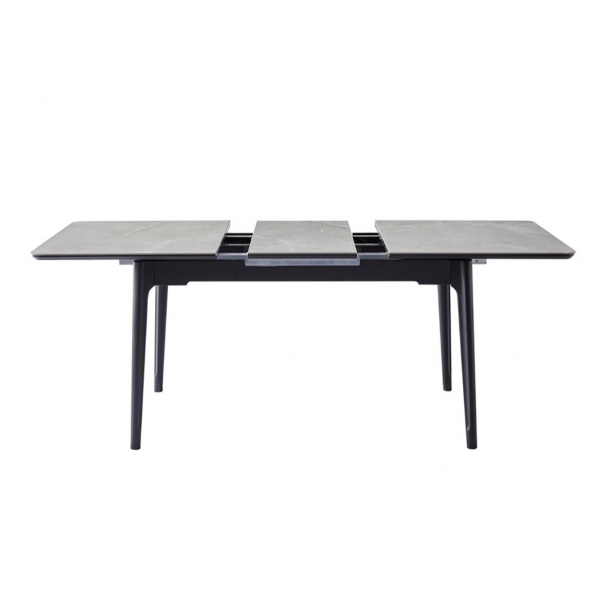Керамічний стіл TM-89 калакатта мармур (сіра кераміка) + чорний
