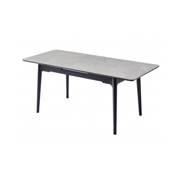 Керамічний стіл TM-89 калакатта мармур (сіра кераміка) + чорний