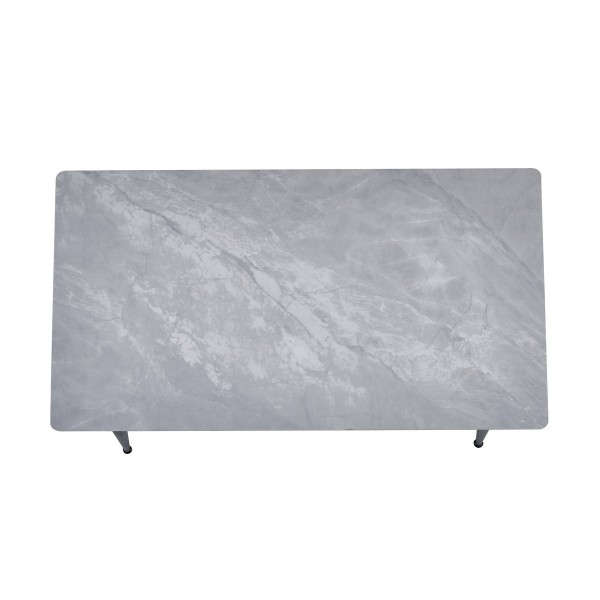 Обідній керамічний стіл TM-100 ребекка грей + чорний