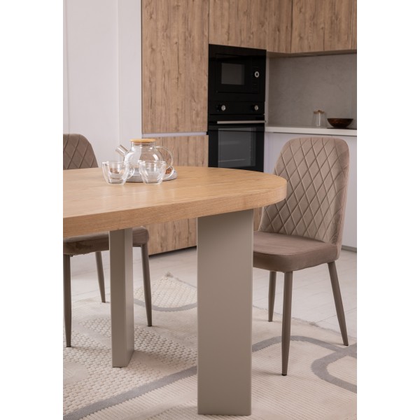 Стіл шпоноване МДФ Нікколо TM-236 ясень + теплий пісок