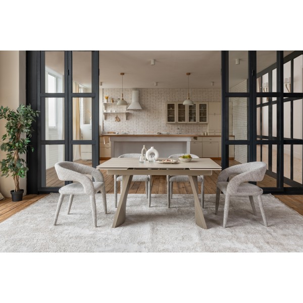 Керамічний стіл Олімпія TML-985 крема марфіль + бежевий