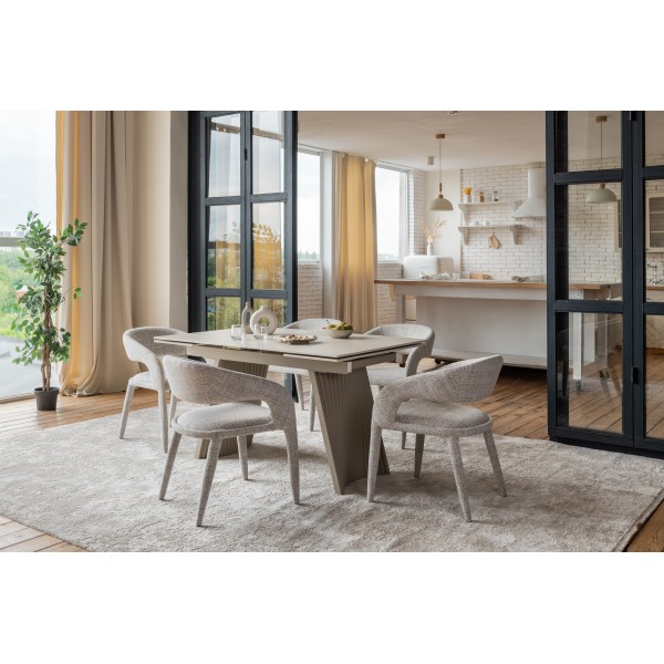 Керамічний стіл Олімпія TML-985 крема марфіль + бежевий