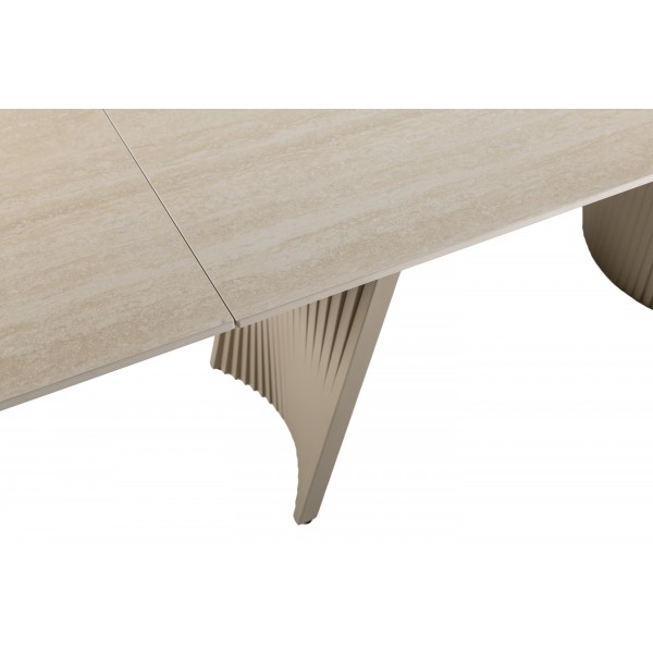 Керамічний стіл Олімпія TML-985 крема марфіль + бежевий