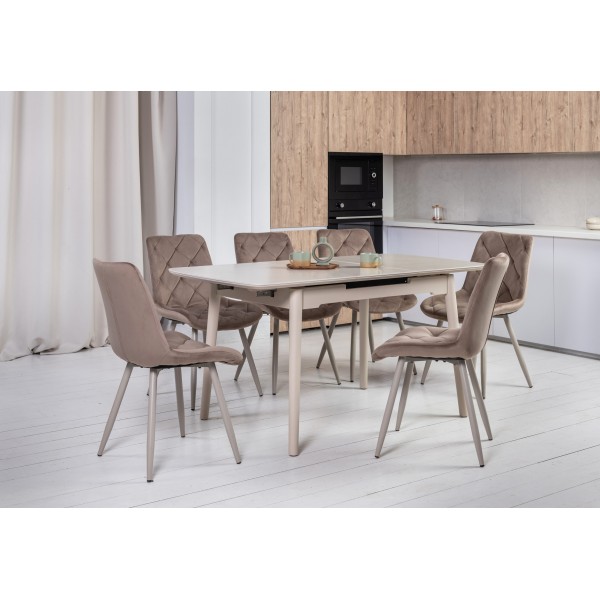 Керамічний стіл TM-76 крема саббія + капучино