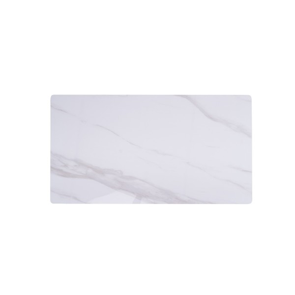 Обідній керамічний стіл TM-100 олімпо вайт + чорний