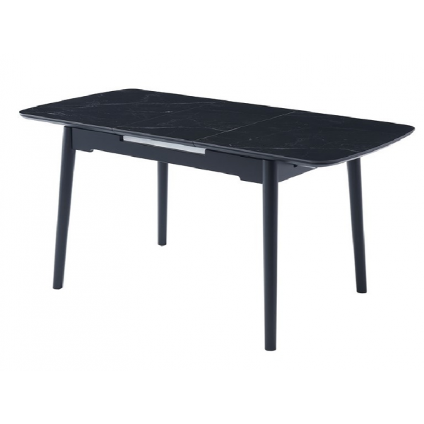 Керамічний стіл TM-76 чорний онікс + чорний