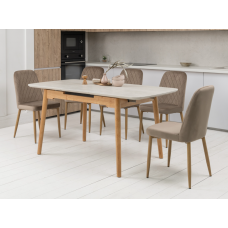 Керамічний стіл TM-76 травертін матовий + дуб