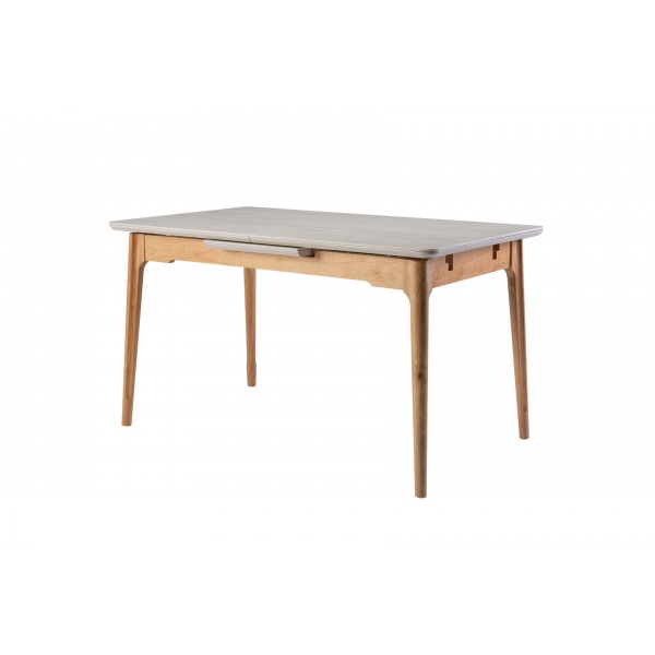 Керамічний стіл TM-89 травертін + дуб