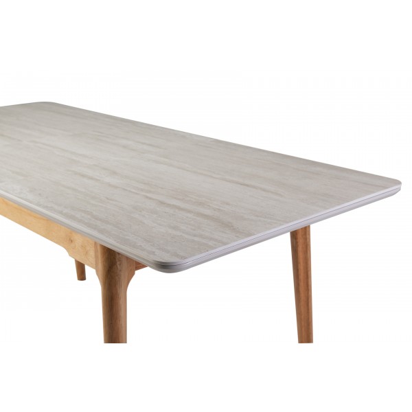 Керамічний стіл TM-89 травертін + дуб