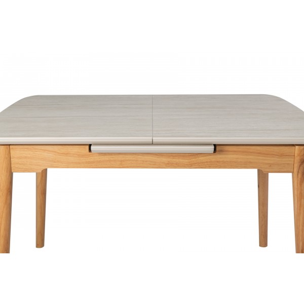 Керамічний стіл TM-76 травертін матовий + дуб