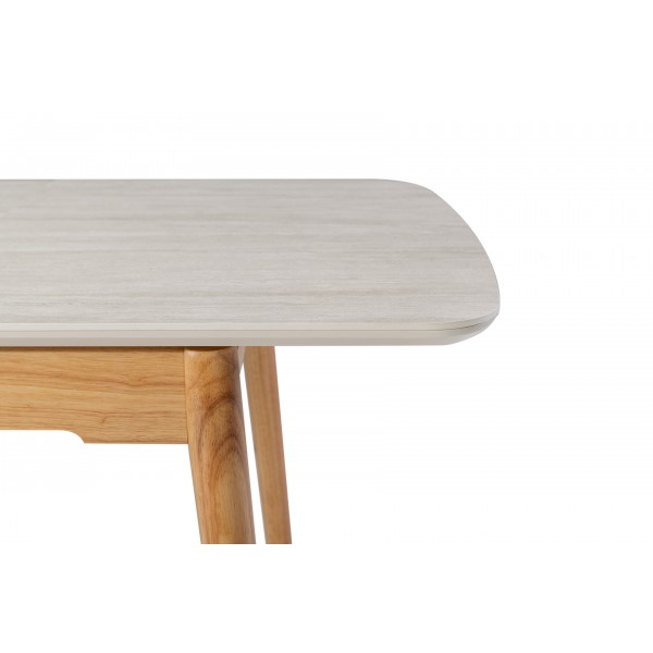 Керамічний стіл TM-76 травертін матовий + дуб