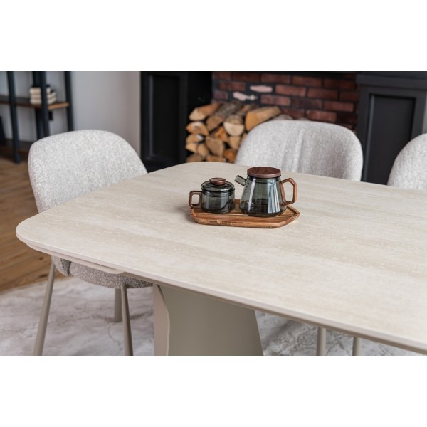 Керамічний стіл Нардо TML-1270 крема марфіль + бежевий